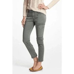 ANTHROPOLOGIE Slim Cargo Pants with Back Ankle Zipper